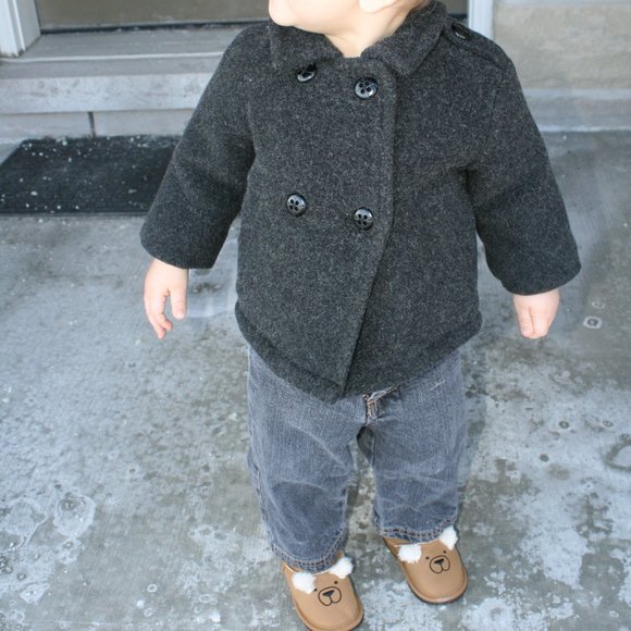 Classic baby boy pea coat 12 months - Picture 1 of 16